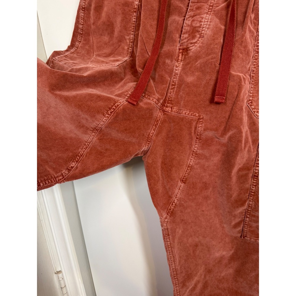 Free People Bay Breakers Corduroy Cargo Pants Womens XL Terracotta Drop Baggy - Picture 7 of 14